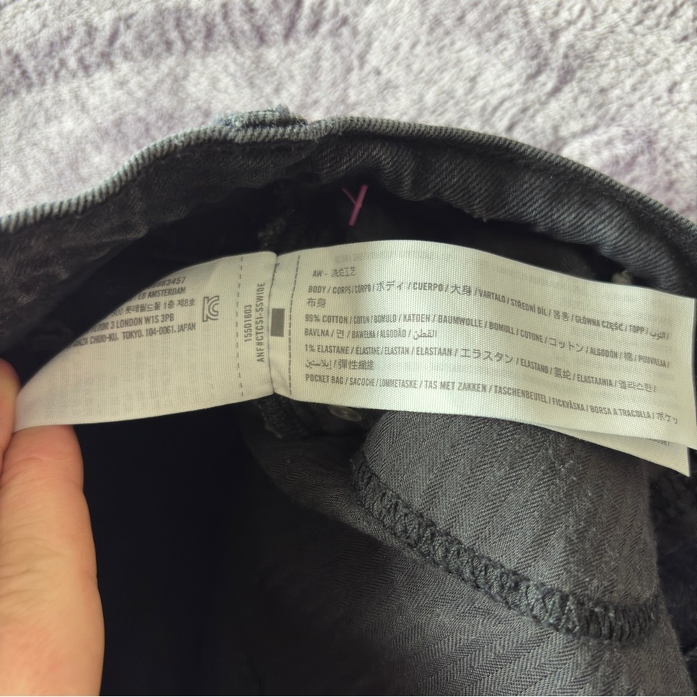 Abercrombie & Fitch Women's Gray Straight Leg Jeans Low Rise 29/8R - Picture 9 of 12
